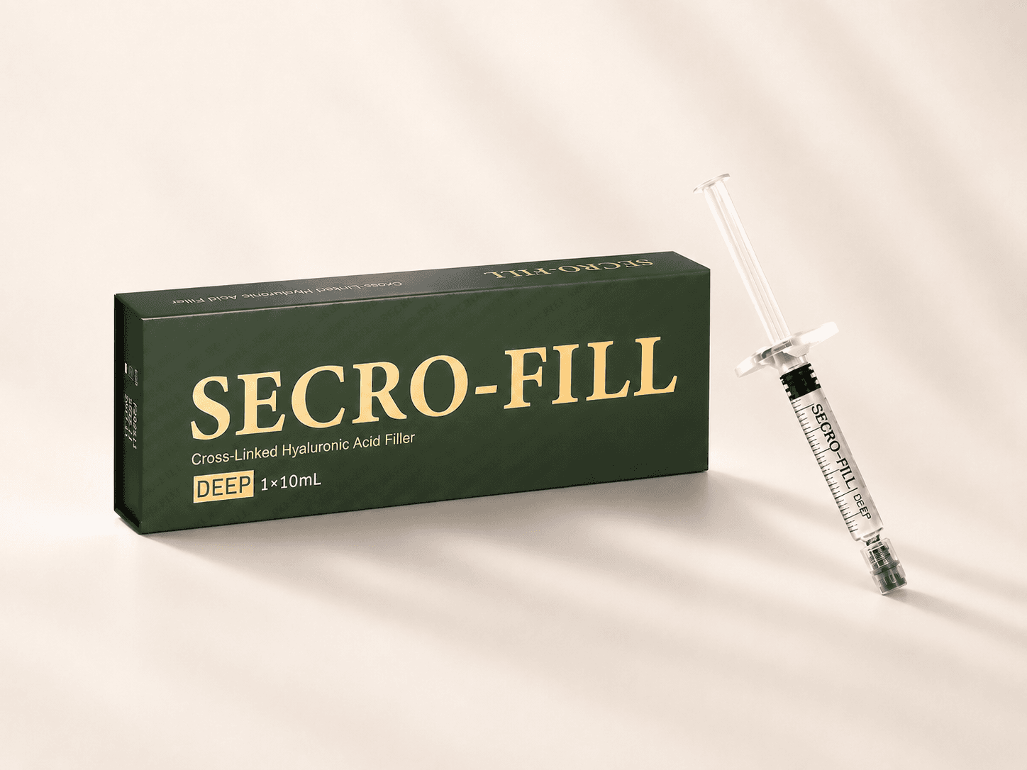 SECRO-FILL DEEP 10ml dermal filler syringe with premium packaging — replaceable product image